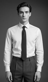 Chemise classique pour homme 100% coton